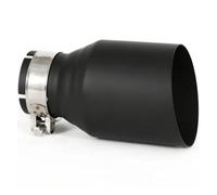 Tubo De Punta Silenciador Negro Mate De 1 Pieza Tubo Extremo Universal Acero Inoxidable Punta Corte Oblicua Para Escape Coche(51MM IN 114MM OUT)