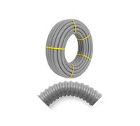 Tubo De PVC Flexible Electroflex Ø9 mm - Rollo de 25 Metros - Protección Para Cableado - Instalación Segura - Apto Para Interior y Exterior - Color Gris