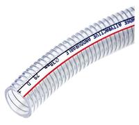 Tubo de PVC Tubo de alambre de acero flexible, Tubo de bomba transparente alambre acero, longitud 1M OD 100Mm con 2 abrazaderas, pared interior lisa for transporte tierras agrícolas(100mm x 4mm)