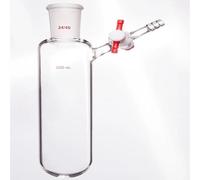 Tubo de reacción con válvula de PTFE de 2 mm de apertura, matraz, tubo de reacción, vidrio de borosilicato Equipamiento de laboratorio