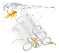 Tubo de refugio de camarones, acrílico transparente, nido de camarones, refugio para pecera, tubo de acuario, cría de cuevas, hábitat de para camarones pequeños, peces pequeños