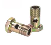 Tubo de retorno hidráulico aceite M20/M22, tornillo hueco plano, perno pasante recto for motor diésel y carpintería Fijación sin herramientas(M22x1.5 Length 54mm)