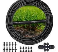 Tubo de riego por goteo de PVC de 1/4 pulgadas para uso con reguladores de presión, temporizadores y conjuntos de filtro para automatización de jardines (cierre de bloqueo)