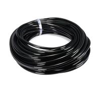 Tubo de riego por goteo, tubería de distribución en blanco para el sistema, micro línea negra, la parte del jardín del rollo de manguera 8mm（1/4in） 10m(32ft)