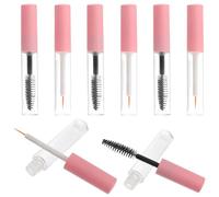 Tubo de Rímel Portátil 5ml Pet Rosa, Envase Vacío Recargable | Diseño Transparente, Sellado sin Fugas, 1 Juego, Ligero para Bolso de Maquillaje y Uso Exterior