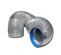 Tubo De Salida De Aire Ventilación Tubo Flexible De Aluminio Ø 80/100/110/120/150/160/170/180/200mm Para Campana Extractora Ventilador De Tubo Campana Extractora Con 2 Abrazaderas De Acero (Color : 1