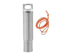 Tubo de seguridad para silbato para caminar, pipa de supervivencia hecha de titán | Detalles con un accesorio de cuerda | Herramienta de camping multifuncional | Accesorios de supervivencia robustos y