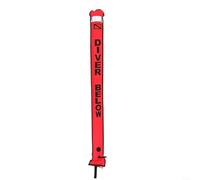 Tubo de señal de salchicha de seguridad inflable para uso de marcador de superficie al realizar ejercicios de navegación subacuática (1,5 m x 15 cm, rojo)