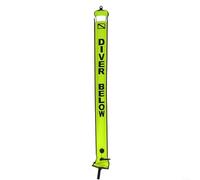Tubo de señal de salchicha de seguridad inflable para uso de marcador de superficie al realizar ejercicios de navegación subacuática (1,8 x 18 cm, amarillo)