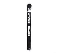 Tubo de señal de salchicha de seguridad inflable para uso de marcador de superficie al realizar ejercicios de navegación subacuática (1,8 x 18 cm, negro)