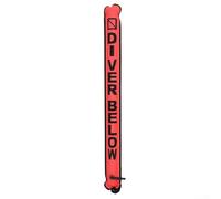 Tubo de señal inflable de alta visibilidad diseñado con nailon 210D y válvula de alivio de sobrepresión para evitar roturas mientras señala presencia a barcos de forma segura (rojo)
