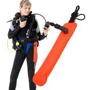 Tubo de señalización de buceo, tubo de señalización de superficie - impermeable inflable de seguridad - Equipo de buceo multiusos con fondo cerrado y clip para snorkel submarino