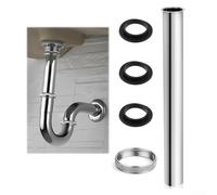 Tubo de sifón de extensión de inmersión, conexión de drenaje de fregadero de acero inoxidable para fregaderos y trampas de residuos de cocina
