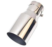 Tubo De Silenciador De Escape 1 Unidad De Tubo Escape Universal Acero Inoxidable Brillante Con Punta Silenciador Y Corte Horizontal Puntas De Escape(51-76MM)