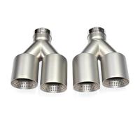 Tubo De Silenciador De Escape 2 Piece Double Head Car Muffler Tip Exhaust Tail Pipe Universal U Shape For GTI For MK7 For Golf7 Nozzle Puntas De Escape(89mm)