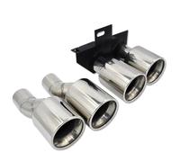 Tubo De Silenciador De Escape Punta De Escape Para Para F10 F11 520i 523i 525i 528i 530i Con Silenciador Cuádruple Y Doble Tubo Puntas De Escape(Silver A)