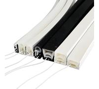Tubo de silicona de neón LED flexible impermeable - Longitudes personalizables for iluminación exterior(Black,1414-2m)