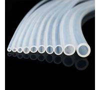 Tubo de silicona pura de primera calidad de 1 metro, manguera transparente flexible y resistente a desgarros para elaboración casera de cerveza, vinificación, acuarios y uso industrial.(Clear,2*8mm)