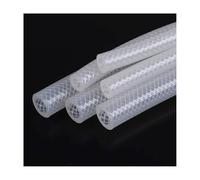 Tubo de silicona trenzada de 1 m: manguera de goma flexible de grado alimenticio for plomería, elaboración de cerveza, laboratorios, lácteos y vacío.(10mmx18mm)