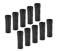 Tubo de Soporte de Lámpara de Vela, 10 Piezas E14 Tubo de Metal Lámpara de Cabeza Carcasa de Hierro para Soporte de Lámpara de Vela Base de Lámpara de Tubo 25x80mm Candelabro de Cristal,(Negro)
