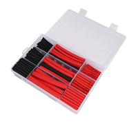 - Tubo de tubo termoretráctil doble de doble pared de contracción 3: 1 kit de 6 tamaños 2 color negro rojo