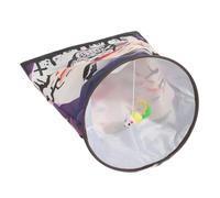 Tubo de túnel para juegos de mascotas, juguete de túnel para gatos | Juguete del túnel del gato del modelo de Halloween con el juguete de la bola,Tubos y túneles plegables portátiles para gatos para p