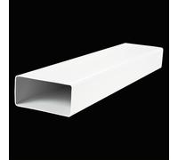 Tubo de ventilación, 55 x 110 mm, longitud 0,5 m, 50 cm, de plástico, canal plano, conducto de extracción, campana extractora, campana extractora, canal de plástico, sistema de ranuras