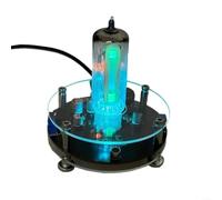 Tubo de visualización de música LED tipo C con entrada de micrófono/3.5 mm, sensibilidad ajustable, decoración de escritorio de luz azul hielo