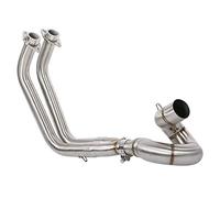 Tubo Delantero del Cabezal de Escape para Motocicleta, de Escape Completo para Motocicleta, conexión de Enlace de Tubo Delantero Circular Compatible con Z650 650(Acero)