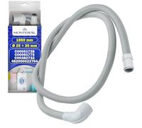 Tubo Desague Lavadora 1860 mm Ø 25 x 30 mm con Código Original C00051738 C00091775 C00382732 482000022764 para Whirlpool para Indesit para Ariston para Scholtes - MONTERAL