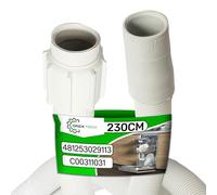 Tubo Desague Lavavajillas Universal 2,3m Ø24/22mm C00311031 para Indesit