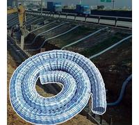 Tubo di drenaggio a infiltrazione morbido, Tubo de desagüe perforado for jardín patio y tamaños múltiples drenaje subterráneo(L 50M Dia 100MM)