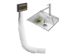 Tubo Di Per Estensione Del, Kit Di Troppo Pieno Per, Connettore Di Scarico Per Interni Domestici, 23/10/10 Cm, Tubo Di Troppo Pieno Flessibile, Estensibile E Regolabil