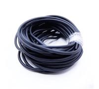 Tubo elástico de látex natural, La tubería del hueco del látex de goma tube tamaños múltiples multicolores for el hogar(Black,1METER*1.6MM*3.6MM)