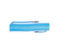 Tubo en espiral para aire comprimido de PU poliuretano Ø 8 x 12 mm longitud 15 m completo con empalmes de conexión rápida universal. 100% Made in Italy