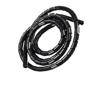 Tubo en Espiral para Cables, Tubo for ordenar Cables, Envoltura en Espiral, 1-2 m, ID, 4-6 mm, Retardante de Llama con Clip, Multicolor(Svart,2 Meters ID 6mm)