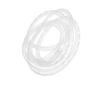 Tubo en Espiral para Cables, Tubo for ordenar Cables, Envoltura en Espiral, 1-2 m, ID, 4-6 mm, Retardante de Llama con Clip, Multicolor(Bianco,2 Meters ID 6mm)