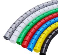 Tubo en Espiral para Cables, Tubo for ordenar Cables, Envoltura en Espiral, protección for Tubos de Cables, 1 Metro, Multicolor, 8-42 mm de diámetro Interior(Bianco,16mm Inside Diameter)