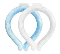 Tubo enfriamiento cuello | 2PC Enfriador tubo enfriamiento | Envoltura enfriamientos portátil | Reutilizable Anillo cuello hielo gel enfriamientos con efecto masaje presión para verano, clima cálido