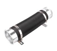 Tubo Entrada Filtro Admisión Aire Para Coche Tubo Entrada Turbo Aire Frío Tubo Conducto Flexible Ajustable Manguera Tubo Conducto Alimentación Frío(Silver)