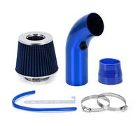 Tubo Entrada Filtro Admisión Aire Para Filtro Aire Universal 3 "76mm Y Tubo Entrada Aire Frío Tubo Inducción Turbo Para Kit Con Cono Filtro Aire(BluePicture)