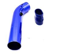 Tubo Entrada Filtro Admisión Aire Para Tubos Entrada Aire Coche Kit Tubo Entrada Aire Frío Aluminio Tubo Conducto Filtro Aire Universal 3 Pulgadas 76mm 350mm(Blue)
