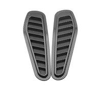 Tubo Entrada Filtro Admisión Aire Universal Para Capó Decorativo Flujo Aire Celda Coche Capó Redondo Cubierta Ventilación Negra Brillante Decoración(Carbon Fiber Look)