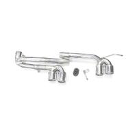 Tubo Escape 1 Juego Para E90 E92 320i 318i 325i 2006-2013 Punta Silenciador Parachoques M3 Modificada Punta Escape Fibra Carbono Tubo Escape Acero Inoxidable Para Coche(Plata)
