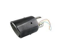 Tubo Escape 1 Pieza De Silenciador De Escape Universal De Fibra De Carbono Rojo Y Azul para Coche Punta De Tubo De Escape Turbocompresor Coche(Rollededge)