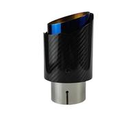 Tubo Escape 1 Pieza Universal Garganta Trasera Coche Acero Inoxidable Chapado En Azul Sarga Brillante Silenciador Punta Para Boquilla Escape Fibra Carbono Silenciador(63mm-101mm)