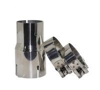 Tubo Escape Accesorios Para Coche, Adaptador Reductor Tubo Escape Universal Acero Inoxidable, Silenciador Escape Para Motocicleta, Tubo Soldado Tubo Cola Coche(I.D 60MM-60MM)