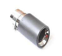 Tubo Escape Acero Inoxidable Universal Coche Bisel Rizado Simple Cubierta Fibra Carbono Completa Punta Silenciador Para Todos Los Coches Tubo Extremo Garganta Cola(57-76mm)