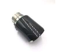 Tubo Escape Automóvil 1 Pieza De Accesorios Para Coche Silenciador Acero Inoxidable Puntas Escape Tubo Carbono Brillante Tubo De Escape(ID 48mm-OD 76mm)
