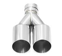 Tubo Escape Automóvil 2 Piezas Punta Escape Cuádruple Acero Diámetro Interior 63 Mm Corte Inclinado Entrada 76 Mm 89 Mm 101 Mm Salida Boquilla Tubo Silenciador(ID63MMOD76MM)